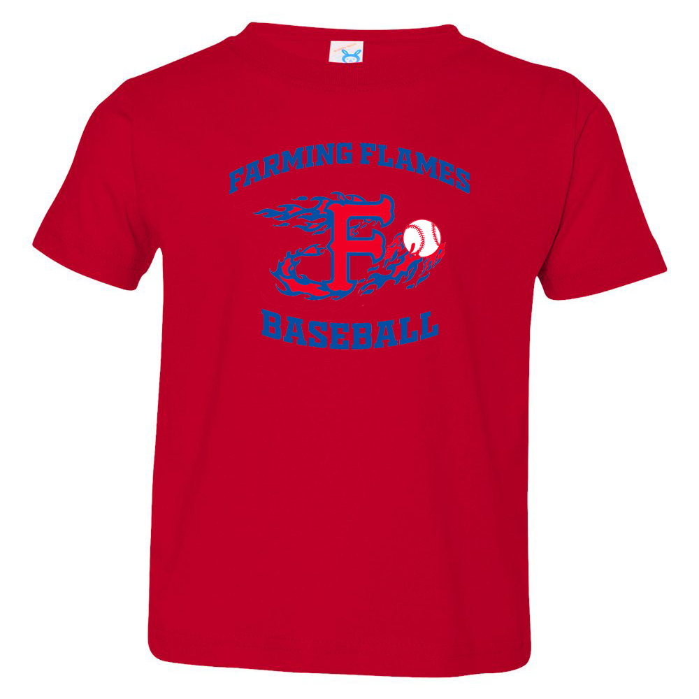 Farming Flames Baseball Club Toddler Fine Jersey Tee