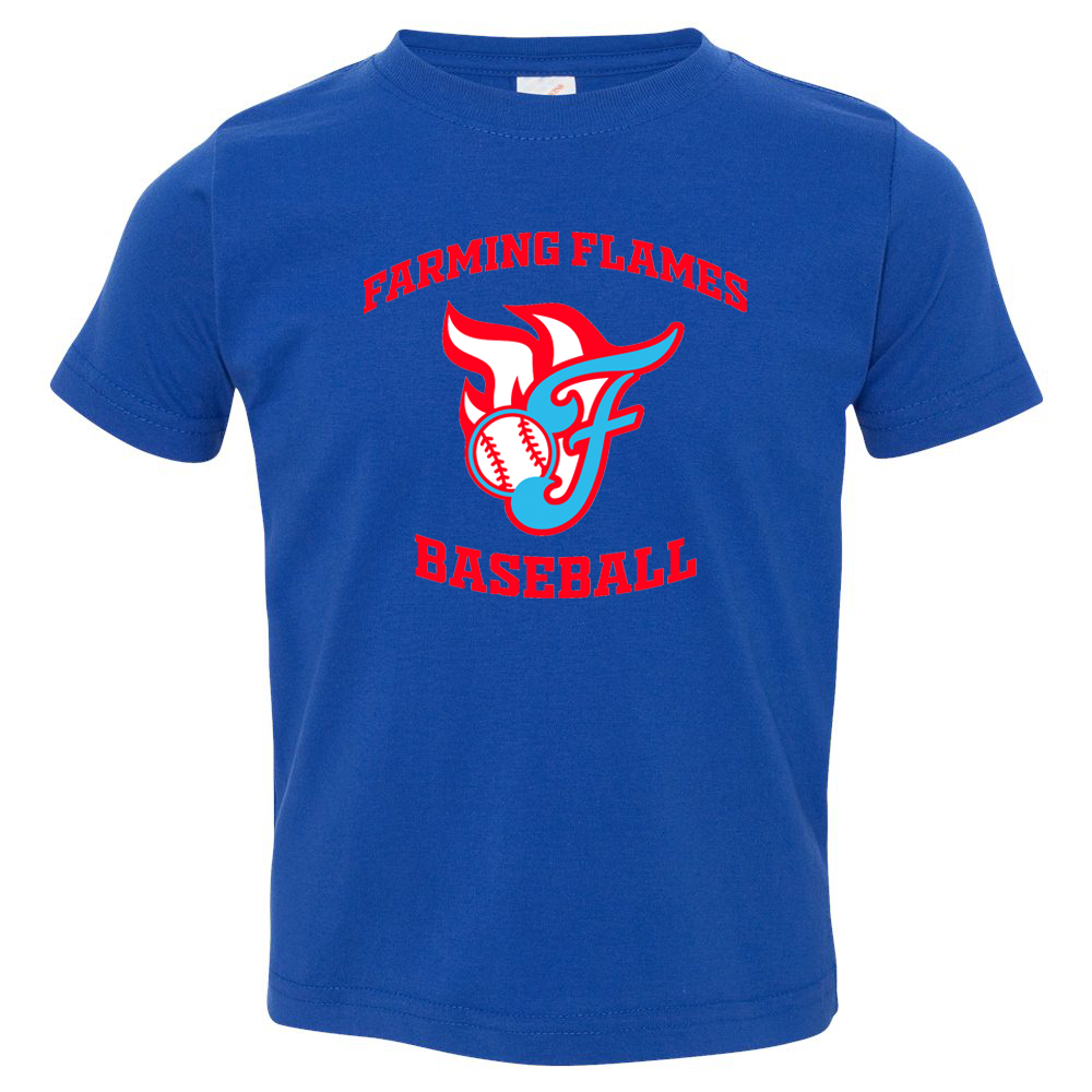 Farming Flames Baseball Club Toddler Fine Jersey Tee