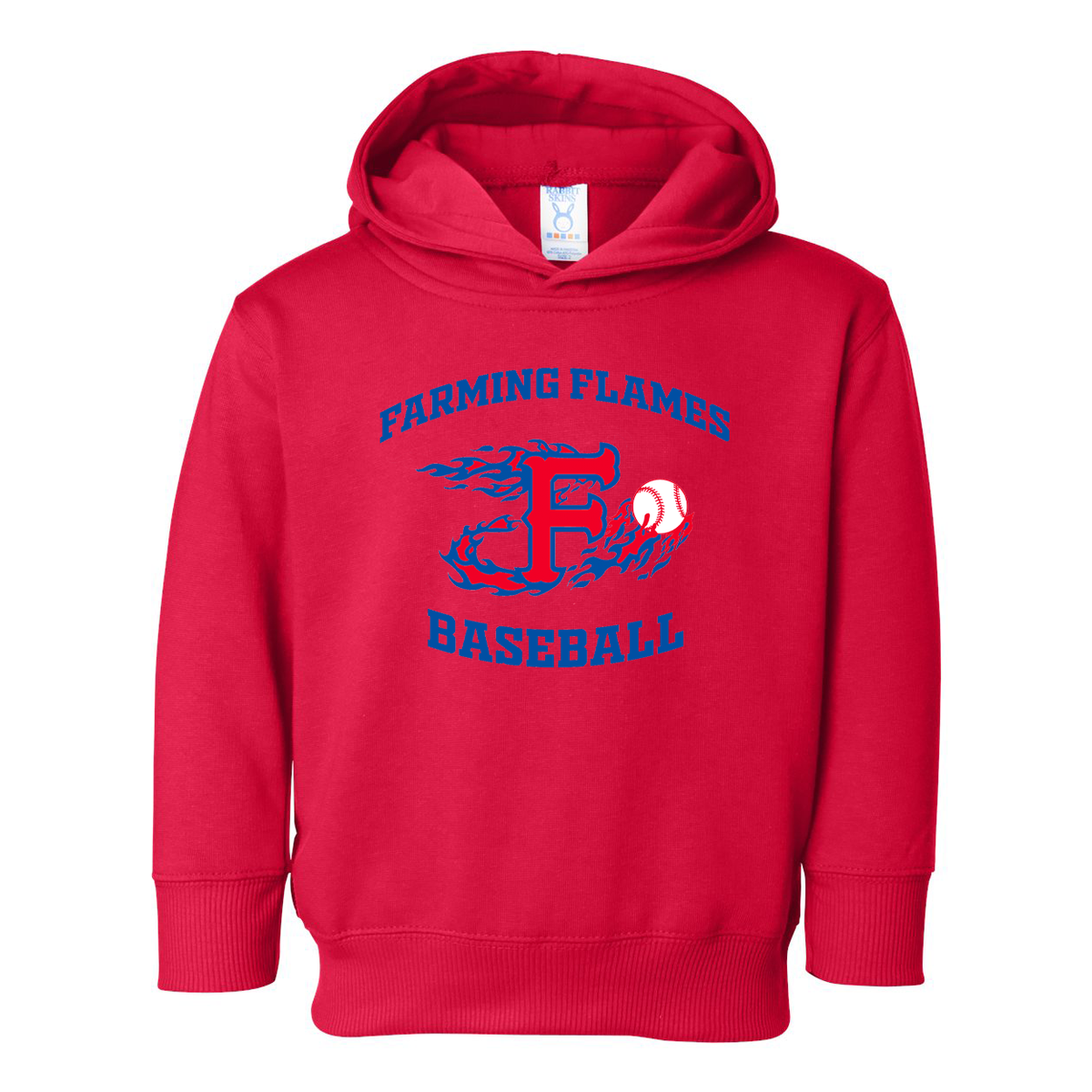 Farming Flames Baseball Club Toddler Pullover Fleece Hoodie