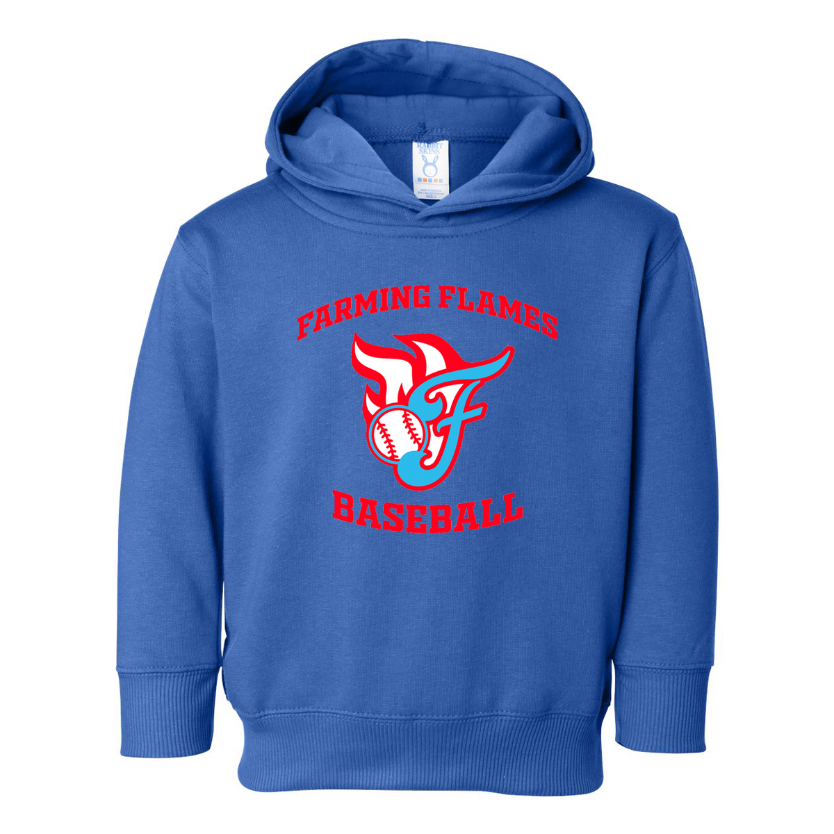 Farming Flames Baseball Club Toddler Pullover Fleece Hoodie