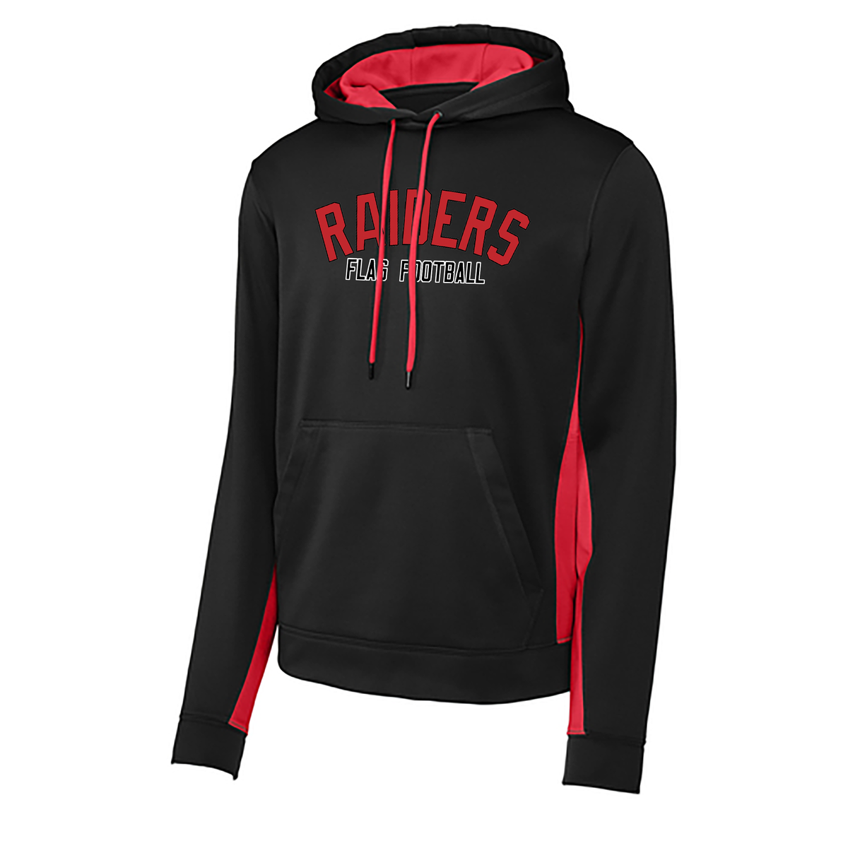 PM Raiders Flag Football Fleece Colorblock Hooded Pullover