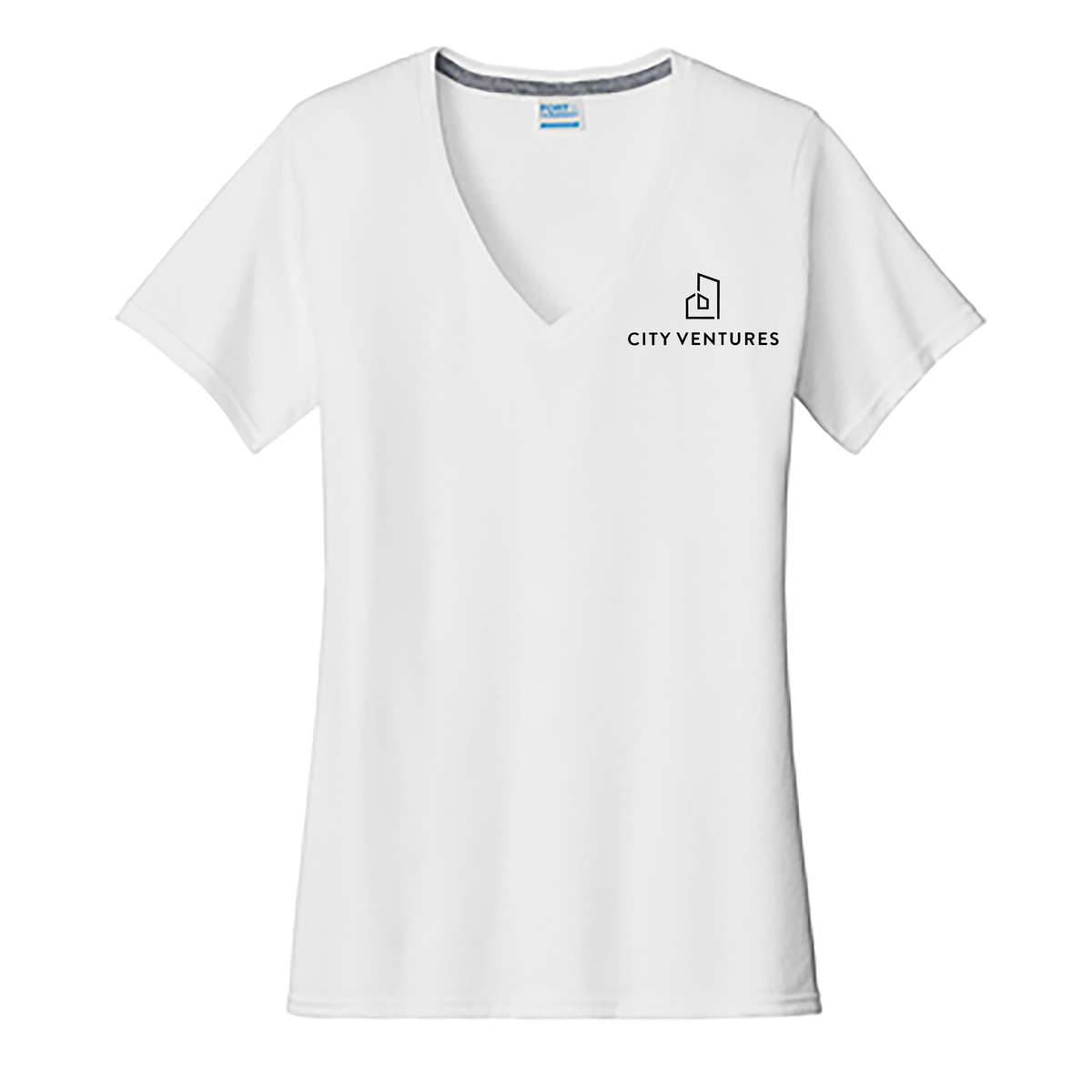 City Ventures Ladies Performance Blend V-Neck Tee