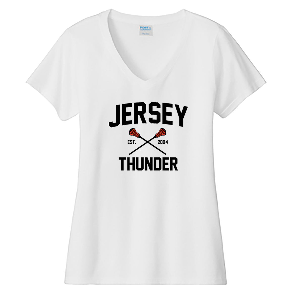 Jersey Thunder Lacrosse Ladies Fan Favorite V-Neck Tee