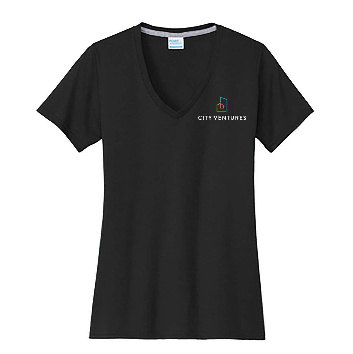 City Ventures Ladies Performance Blend V-Neck Tee