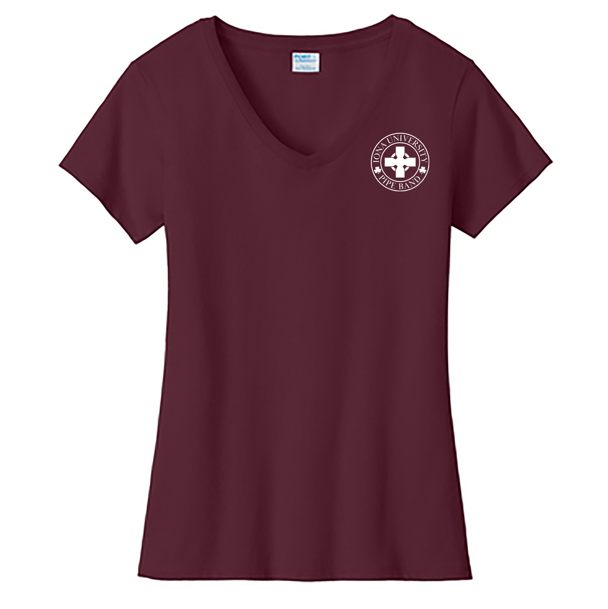 Iona University Pipe Band Ladies Fan Favorite V-Neck Tee