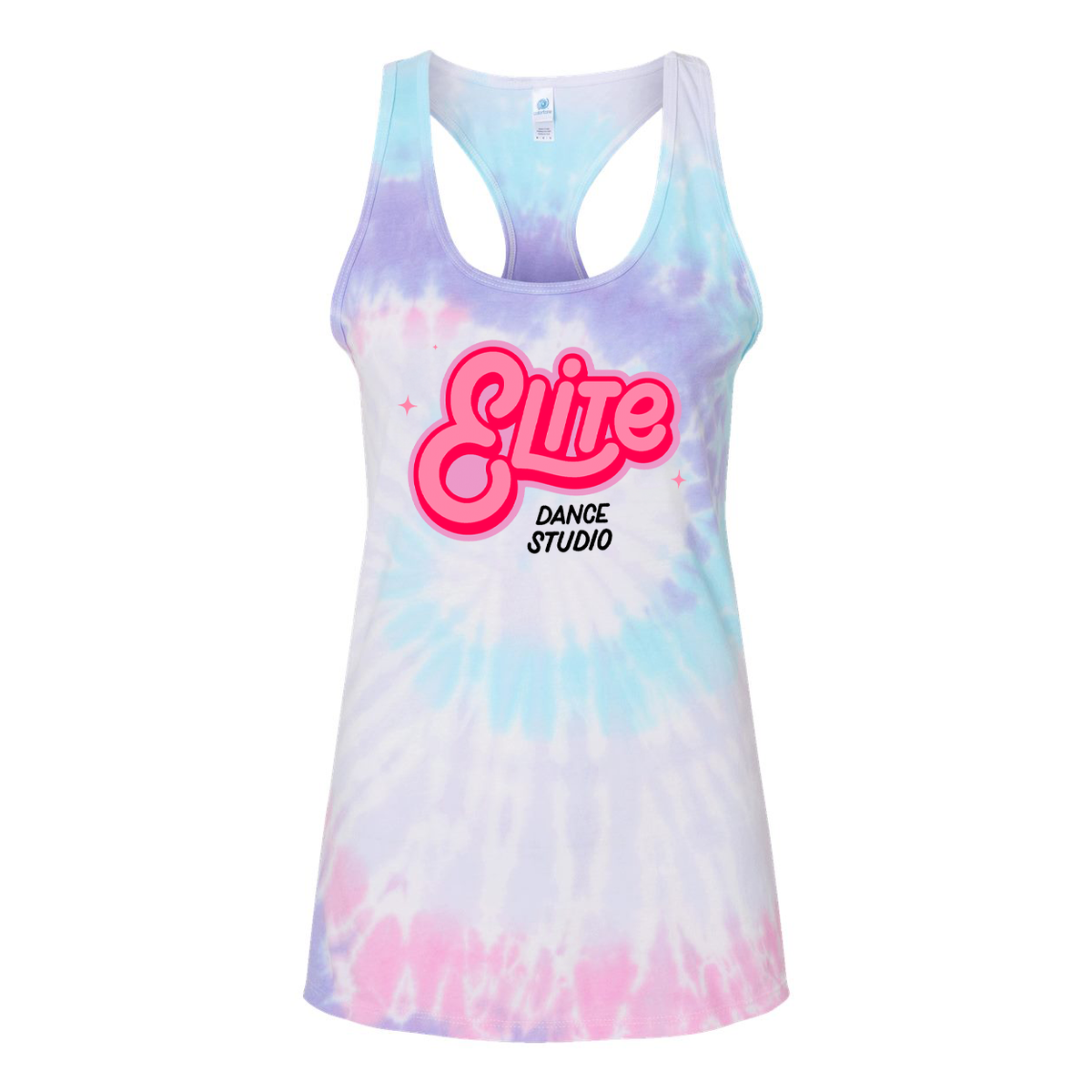 Elite Dance Studio Tie-Dyed Racerback Tank Top