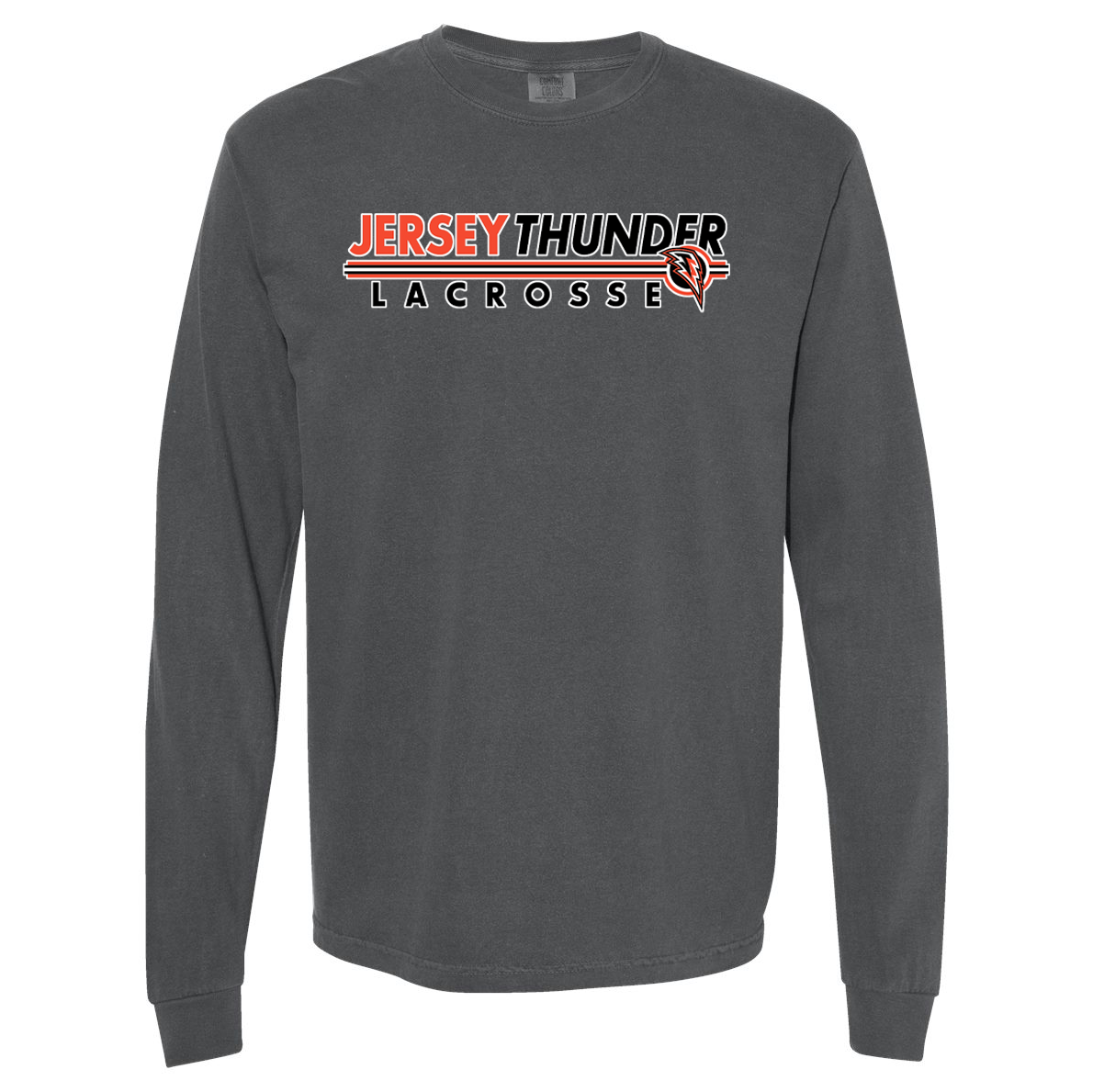 Jersey Thunder Coach Comfort Colors Garment Dyed Long Sleeve Tee