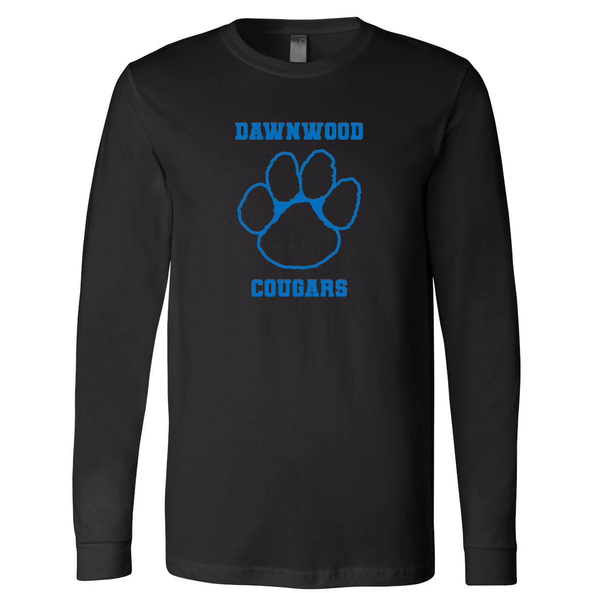 Dawnwood Middle School Unisex Glitter Logo Long Sleeve Tee