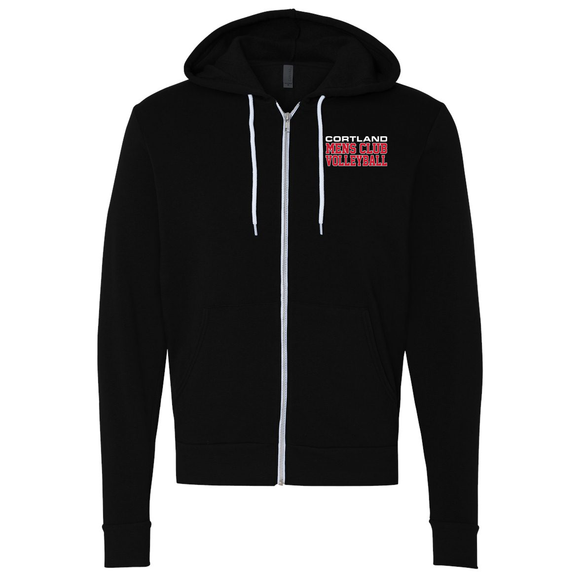 Cortland Mens Volleyball Fleece Full-Zip Hoodie