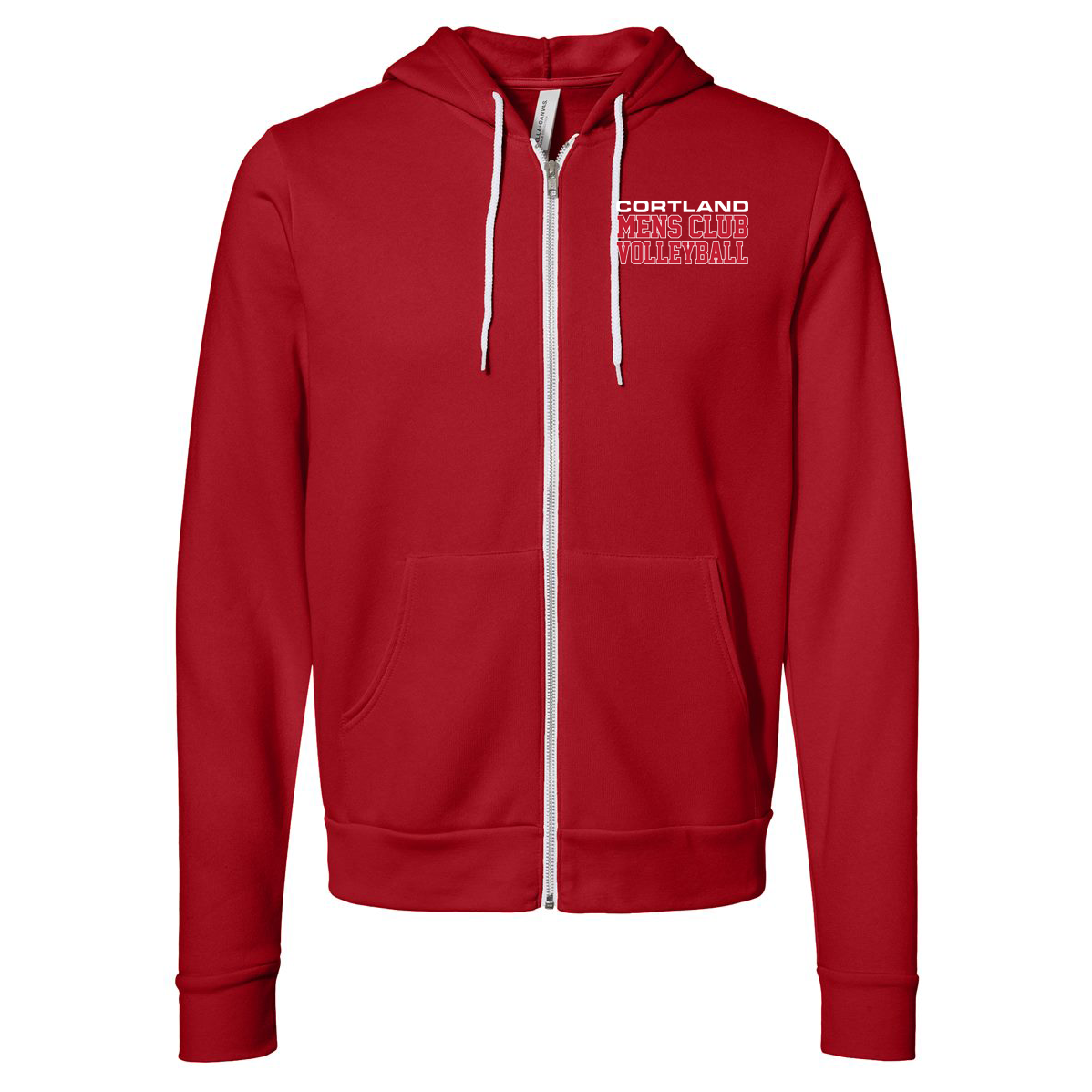 Cortland Mens Volleyball Fleece Full-Zip Hoodie