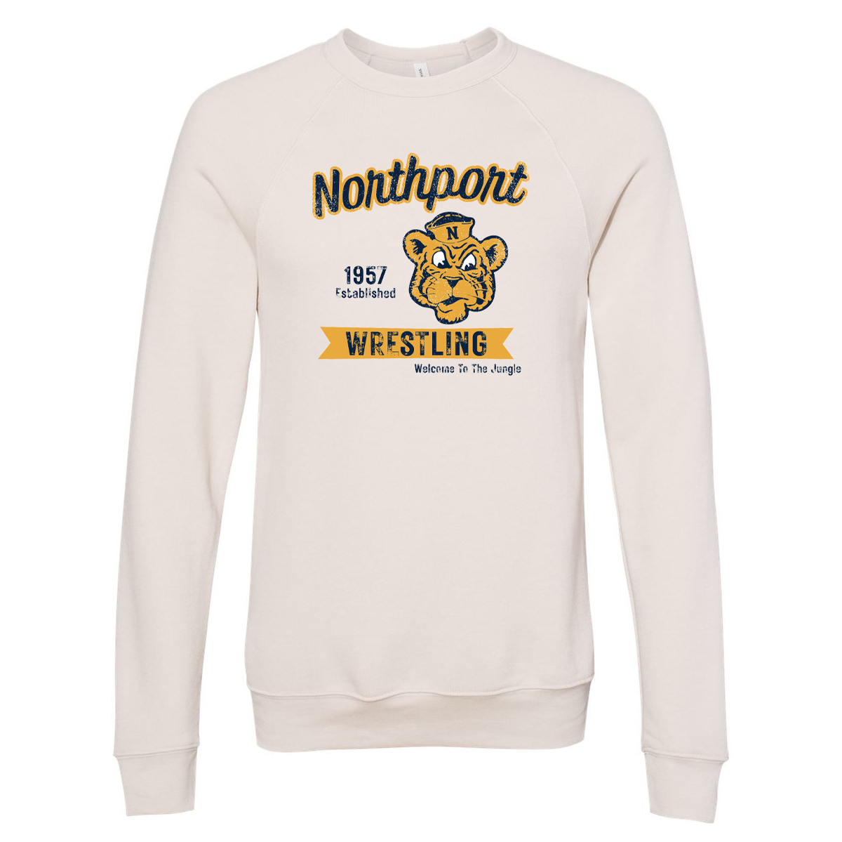 Northport Wrestling Sponge Fleece Raglan Crewneck Sweatshirt