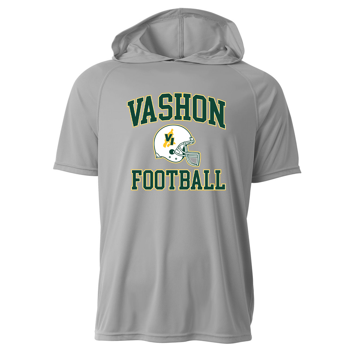 Vashon High School Football Cooling Performance Short Sleeve Hooded Tee