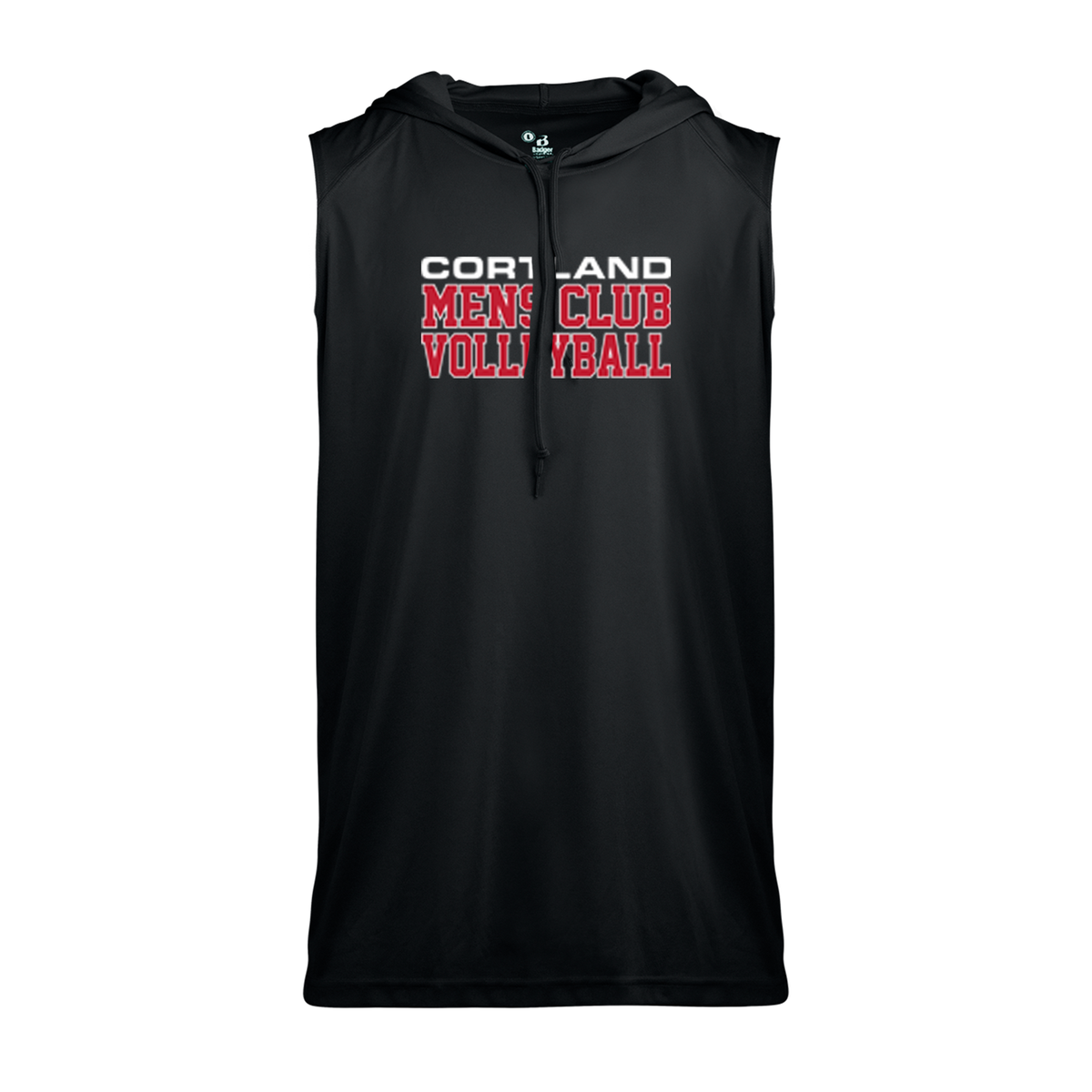 Cortland Mens Volleyball Sleeveless Hood Tee