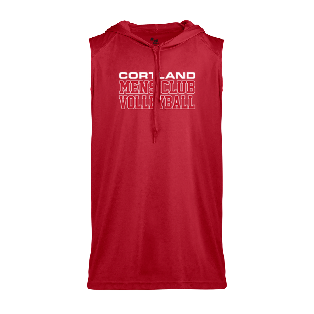 Cortland Mens Volleyball Sleeveless Hood Tee