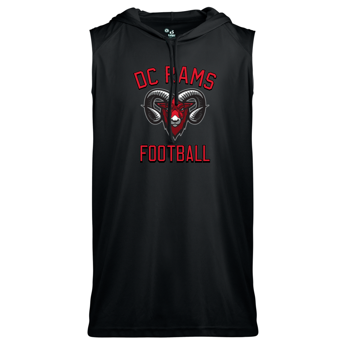 DC Rams Football Sleeveless Hood Tee