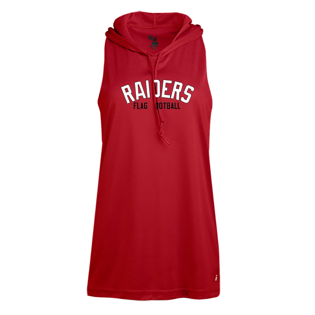 PM Raiders Flag Football Women's Racerback Hooded Tank