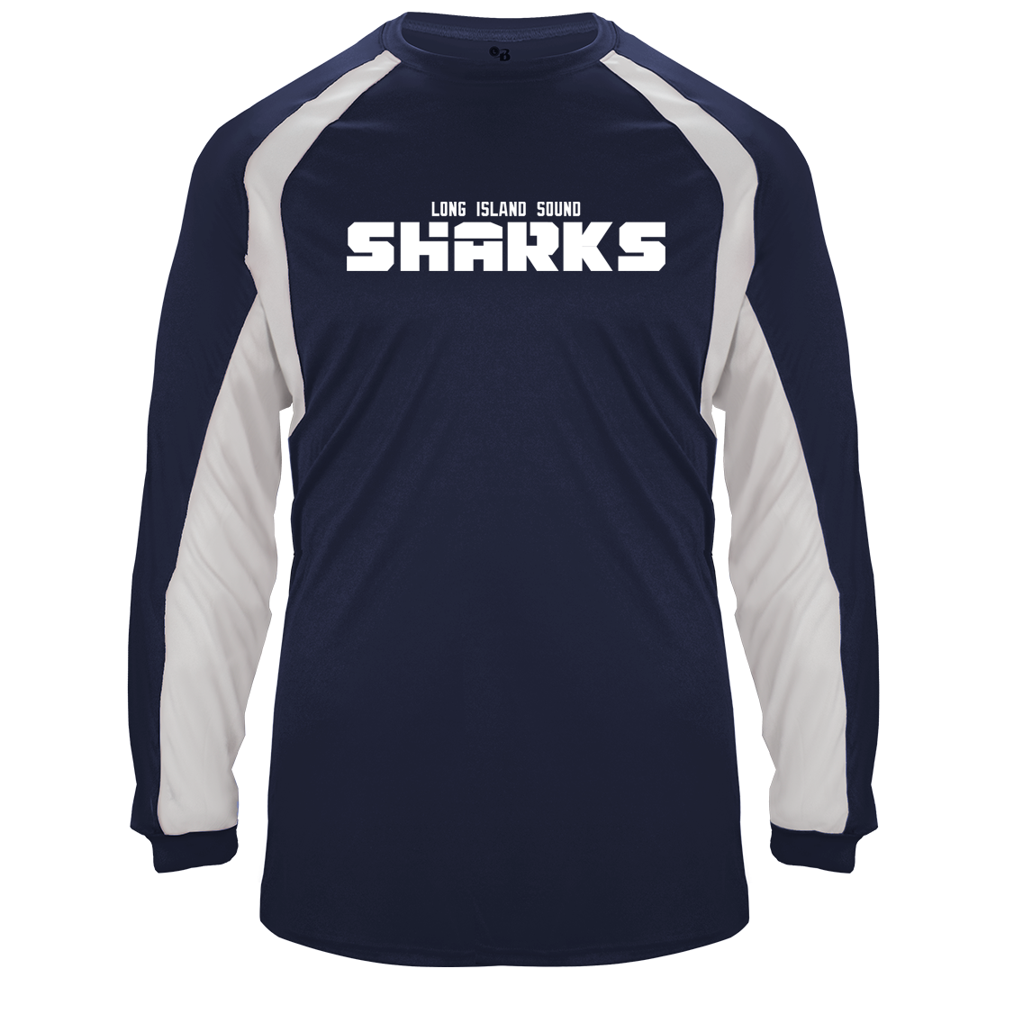 Long Island Sound Sharks Football Hook Long Sleeve Tee