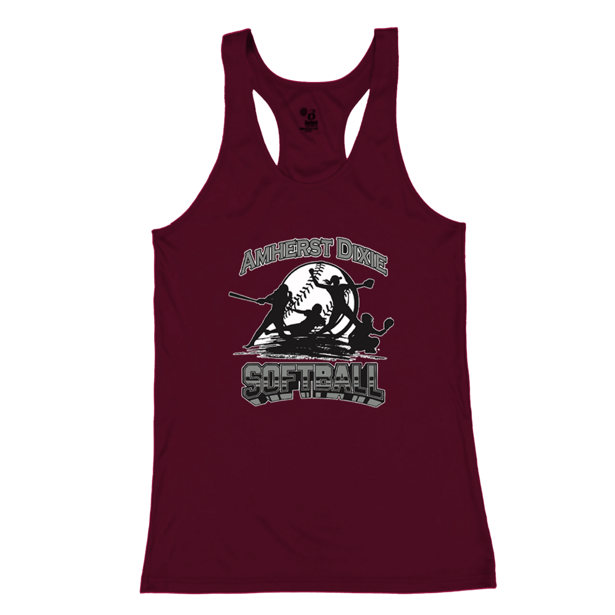 Amherst County Dixie Girls Softball B-Core Ladies Racerback Tank