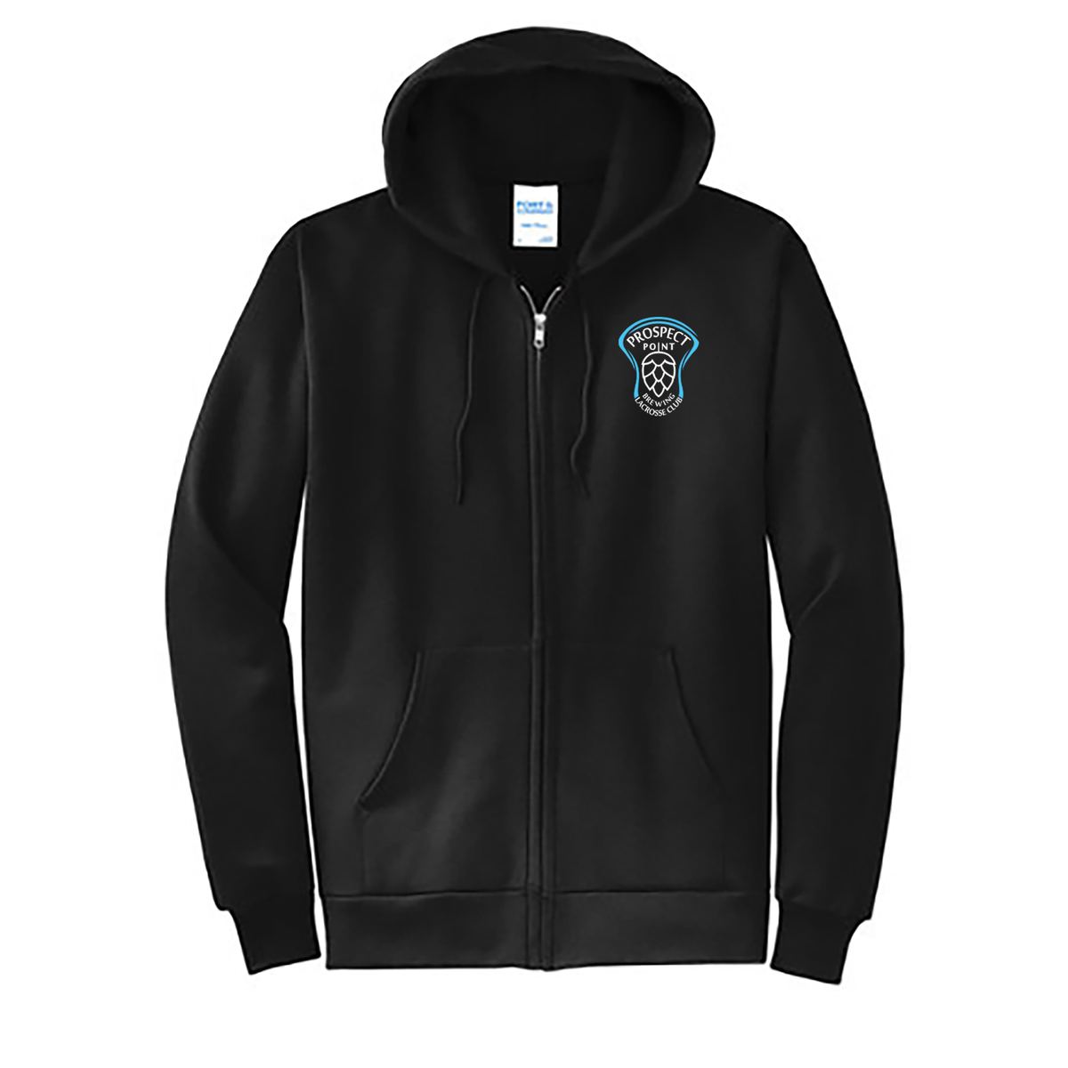 Prospect Point Brewing Lacrosse Club Full Zip Hooded Sweatshirt