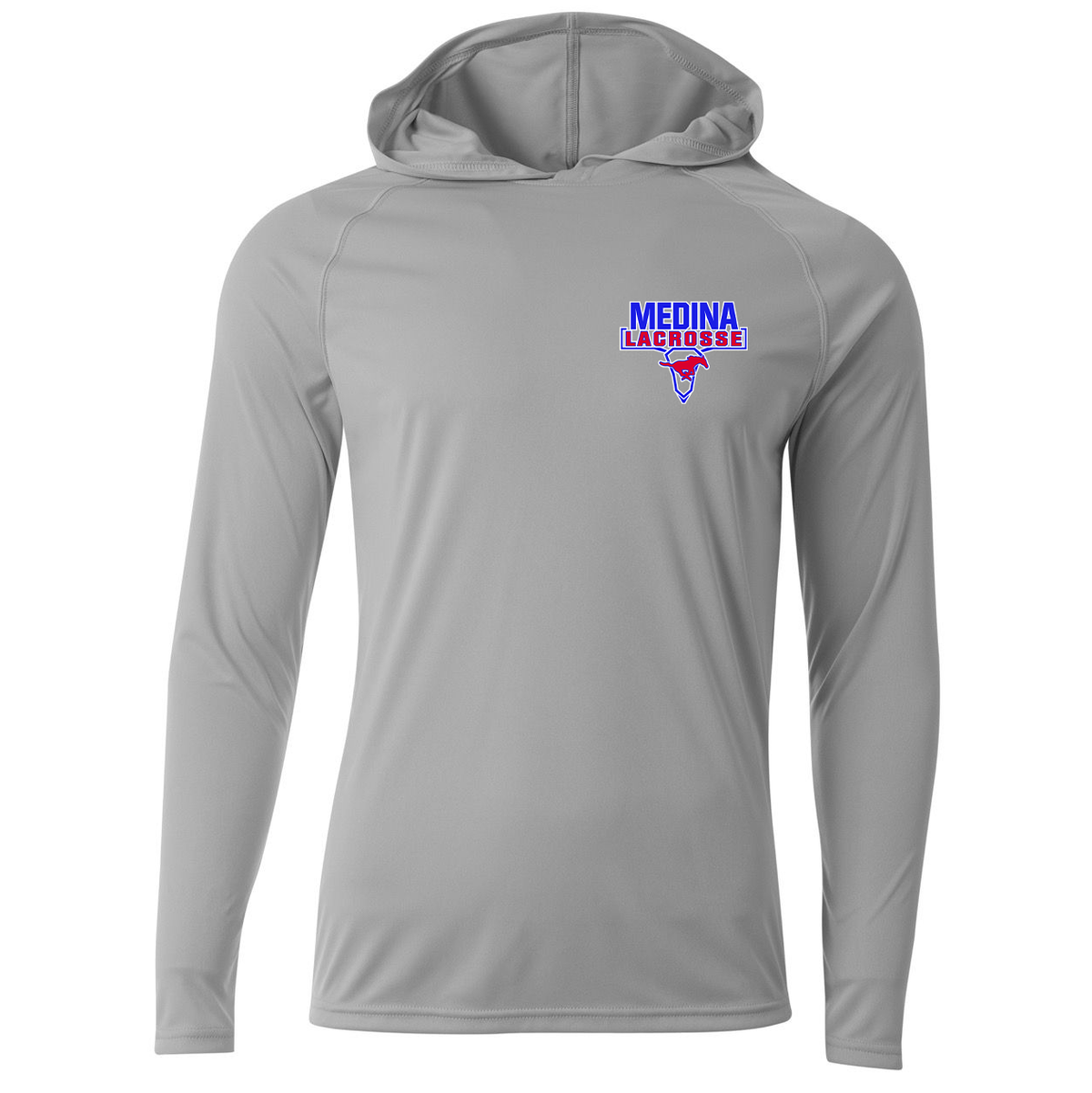 Medina Mustangs Lacrosse Cooling Performance Long Sleeve Hoodie