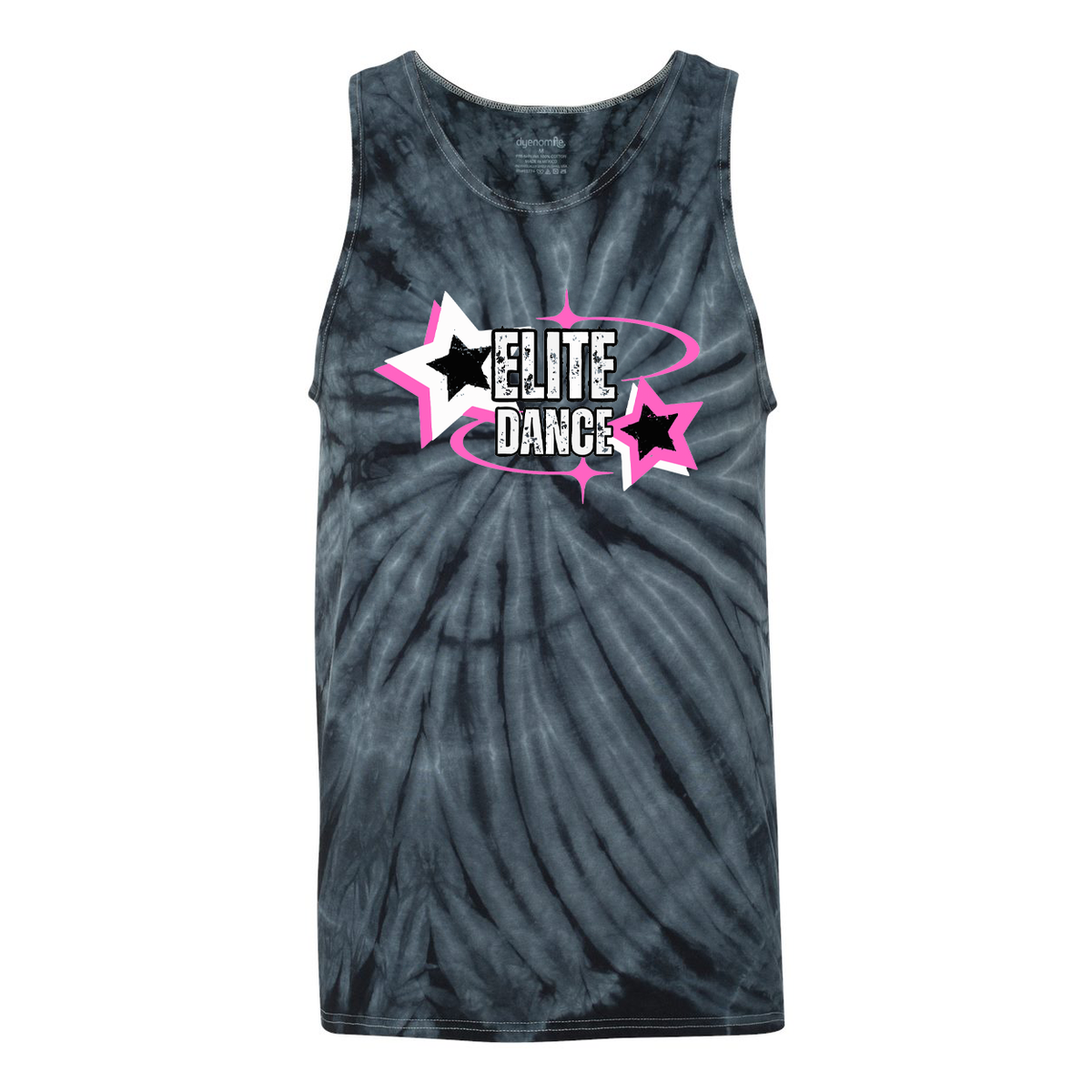 Elite Dance Studio Unisex Cyclone Tie-Dyed Tank Top