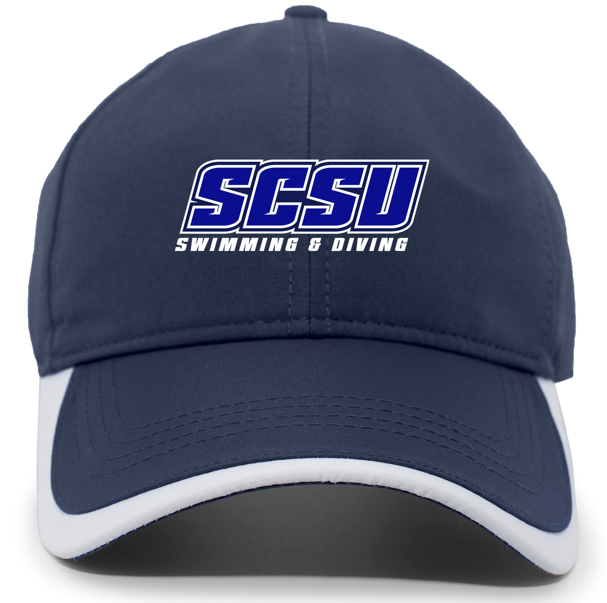 SCSU Swim and Dive Lite Series Cap With Trim