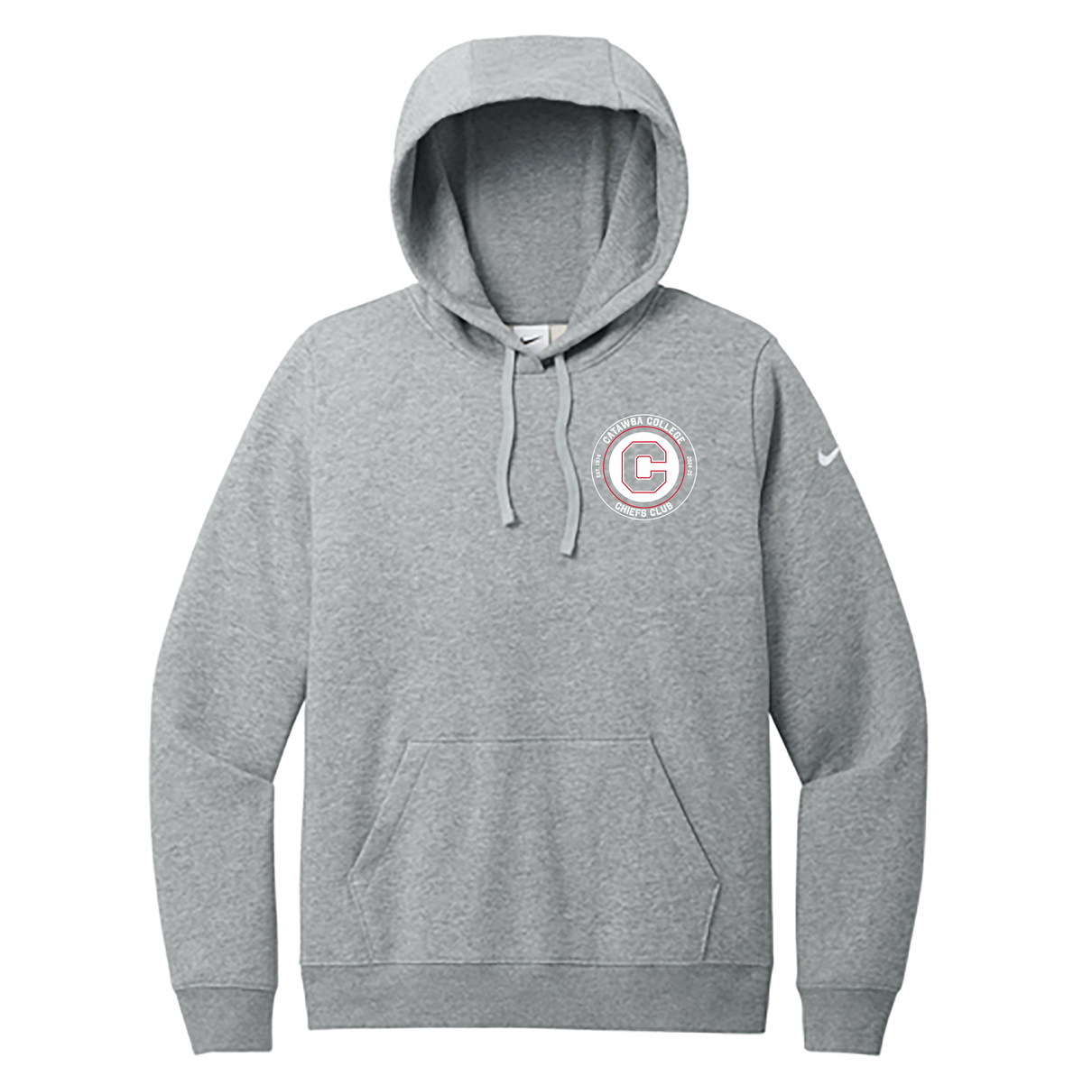 Catawba College Chiefs Club Nike Ladies Club Fleece Sleeve Swoosh Pullover Hoodie