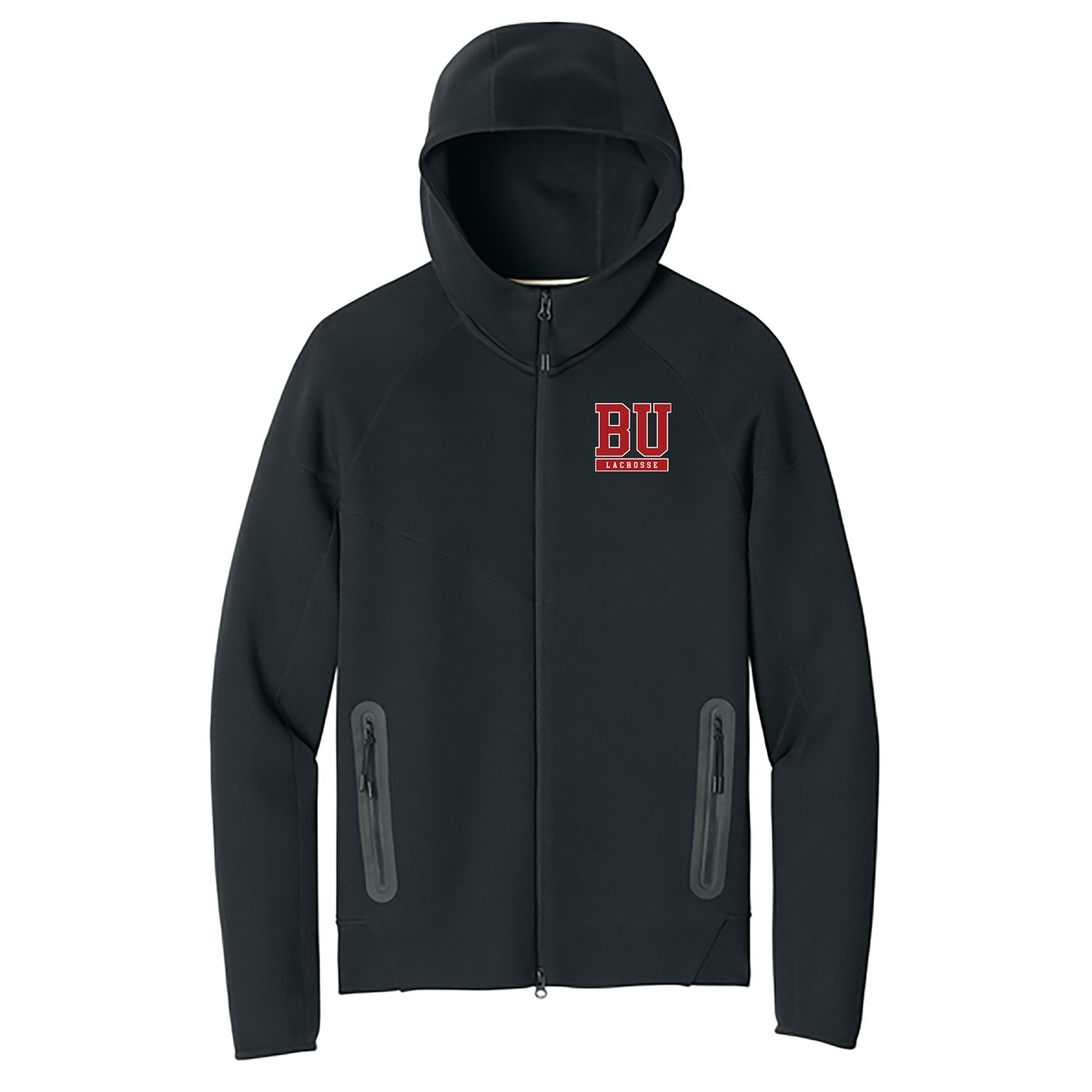 Boston University Lacrosse Nike Tech Fleece Full-Zip Hoodie