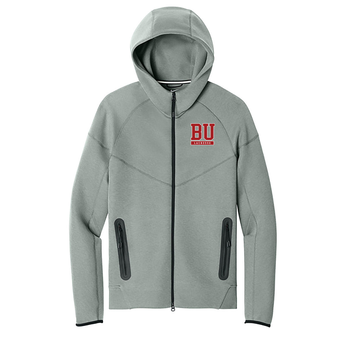 Boston University Lacrosse Nike Tech Fleece Full-Zip Hoodie