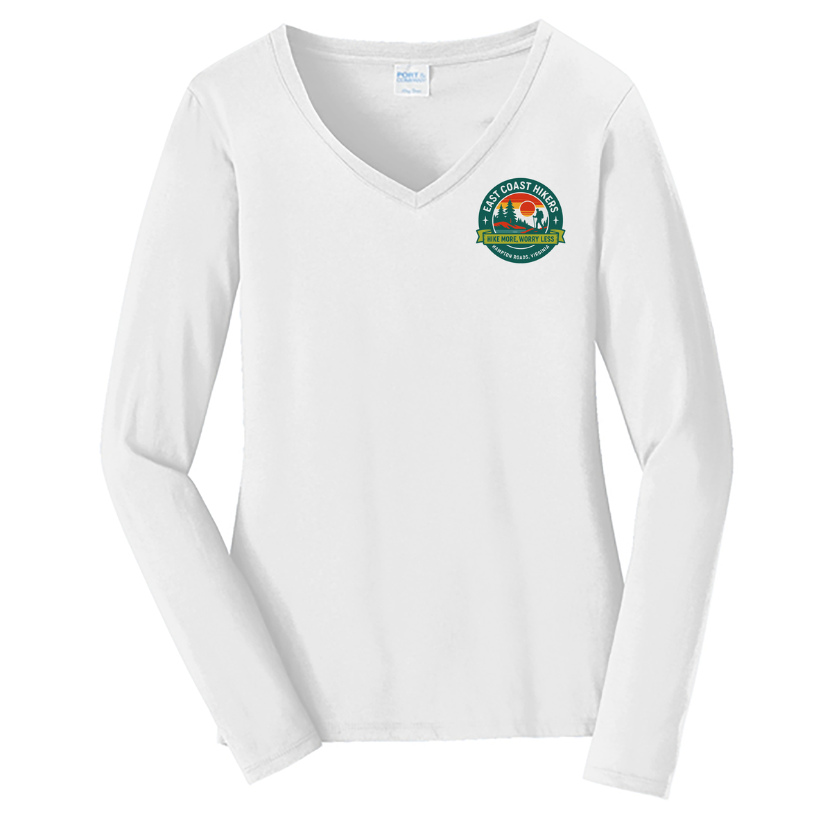 East Coast Hikers Ladies Long Sleeve Fan Favorite V-Neck Tee