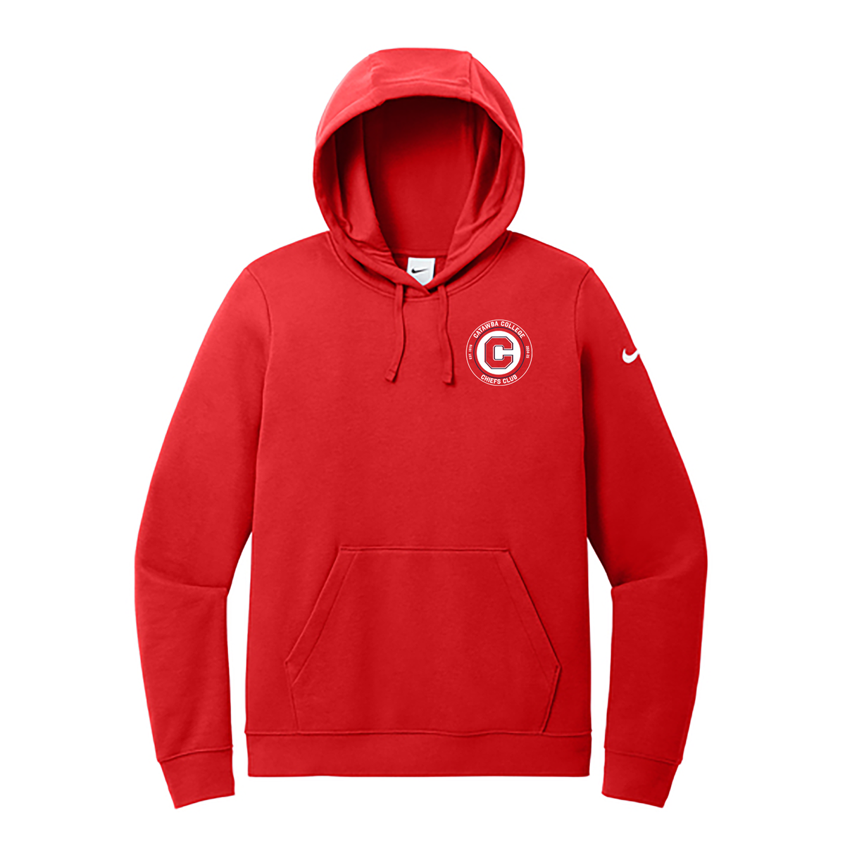 Catawba College Chiefs Club Nike Ladies Club Fleece Sleeve Swoosh Pullover Hoodie