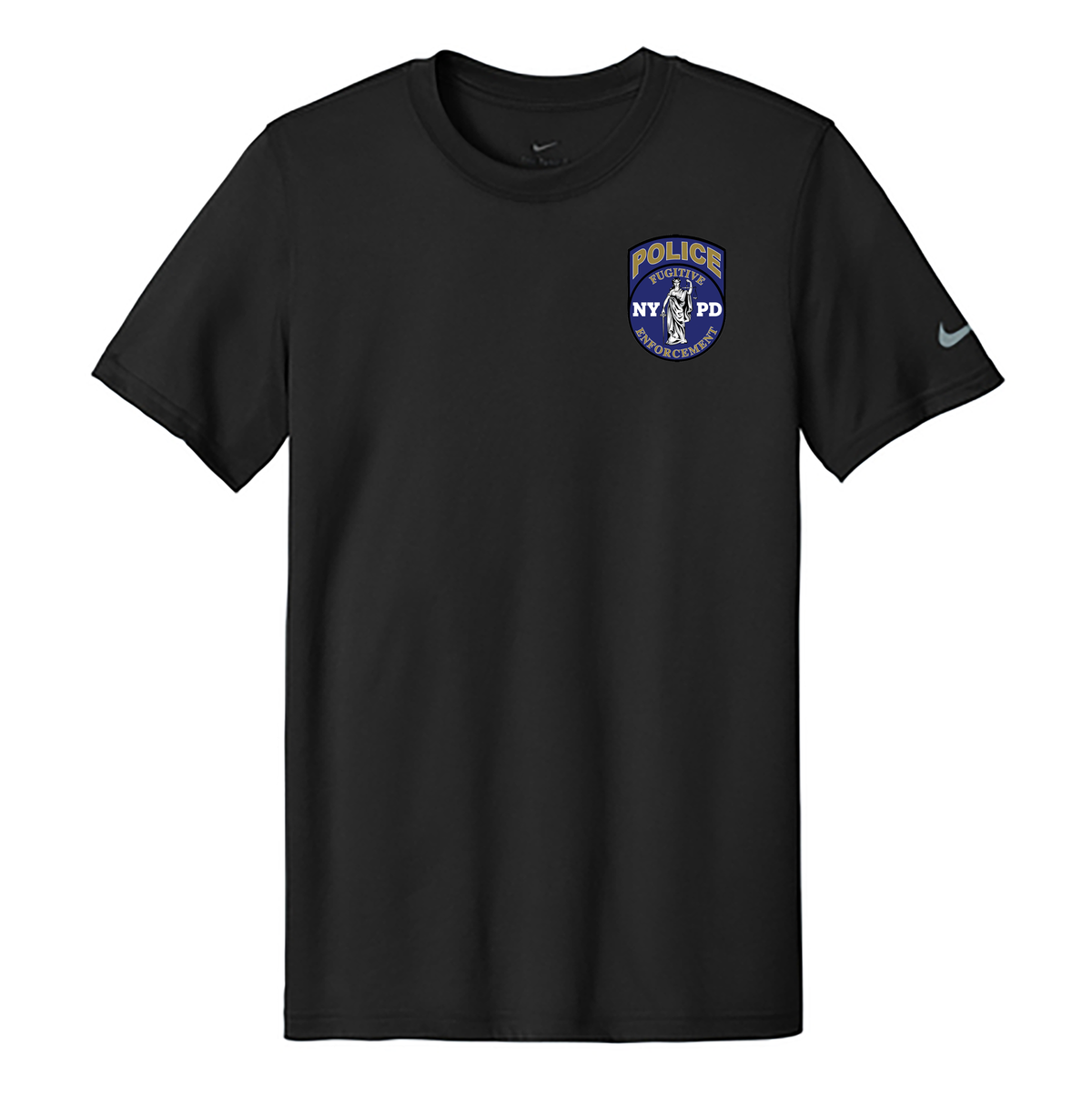 NYPD Warrant Section Nike Swoosh Sleeve rLegend Tee
