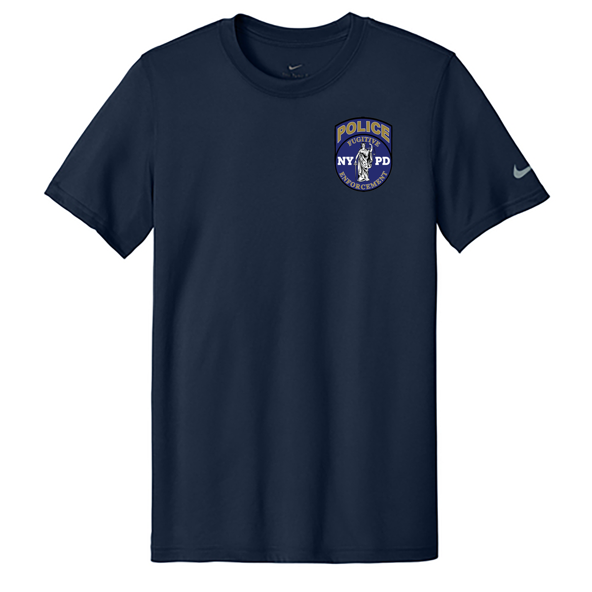 NYPD Warrant Section Nike Swoosh Sleeve rLegend Tee