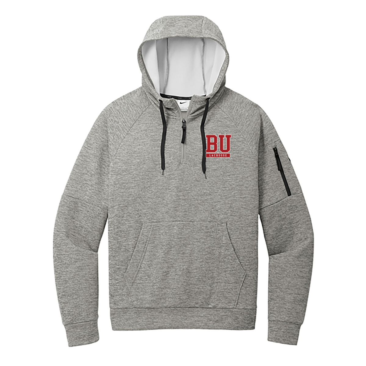 Boston University Lacrosse Nike Therma-FIT Pocket 1/4-Zip Fleece Hoodie
