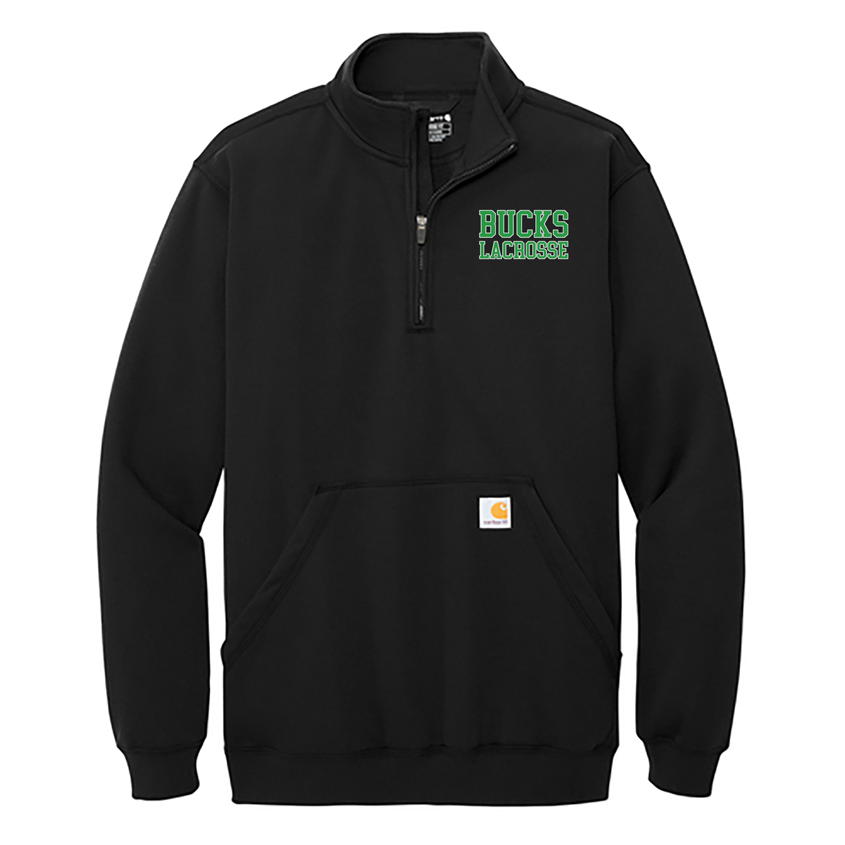 Carroll County Bucks Lacrosse Carhartt 1/4 Zip Mock Neck Sweatshirt