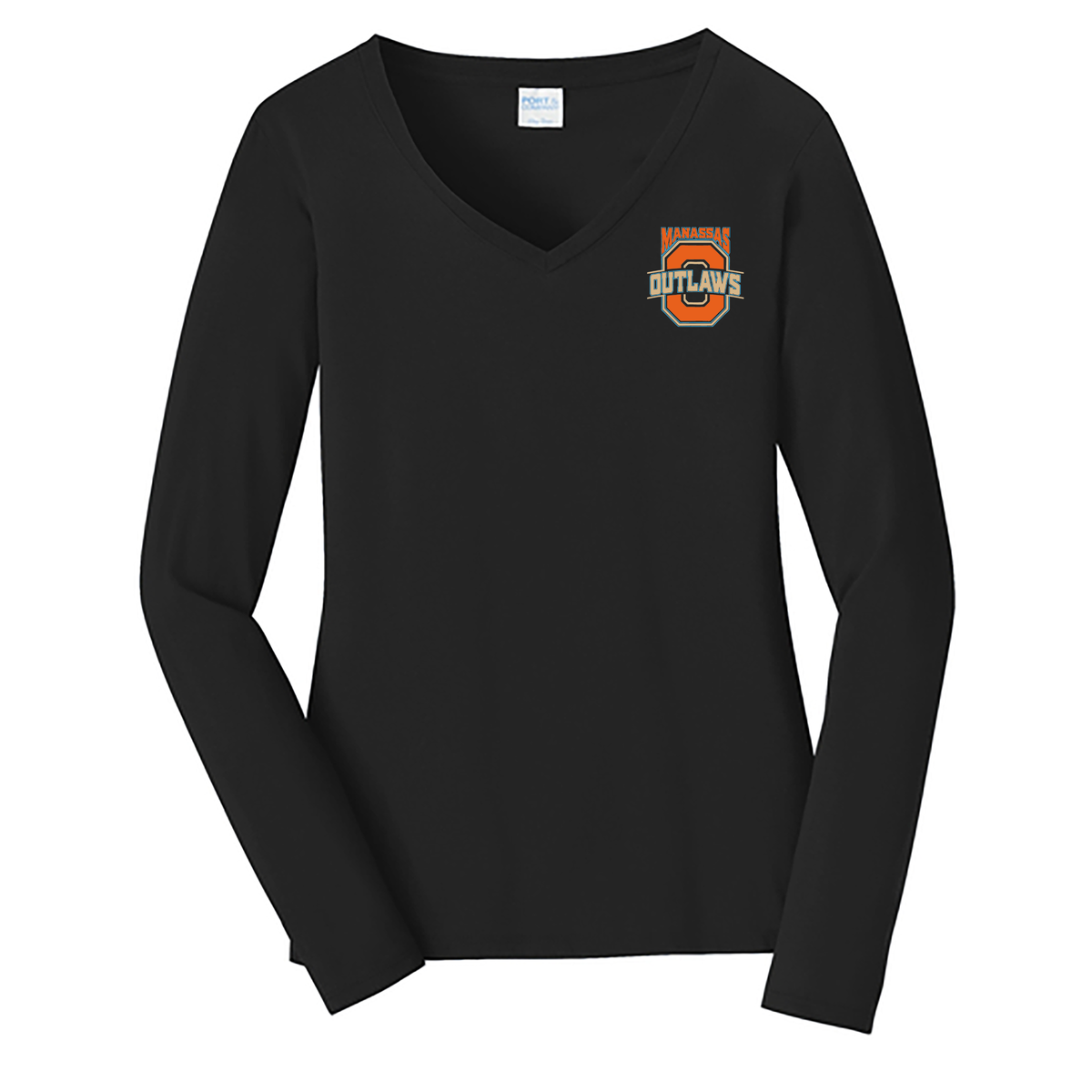 Manassas Outlaws Football Ladies Long Sleeve Fan Favorite V-Neck Tee