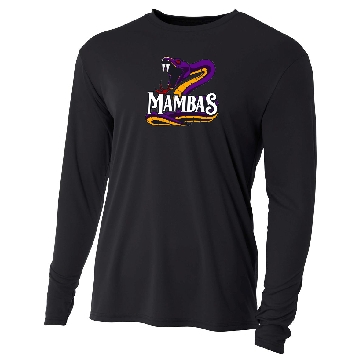 Mambas Basketball Cooling Performance Long Sleeve Crew (Available in Youth Sizes)
