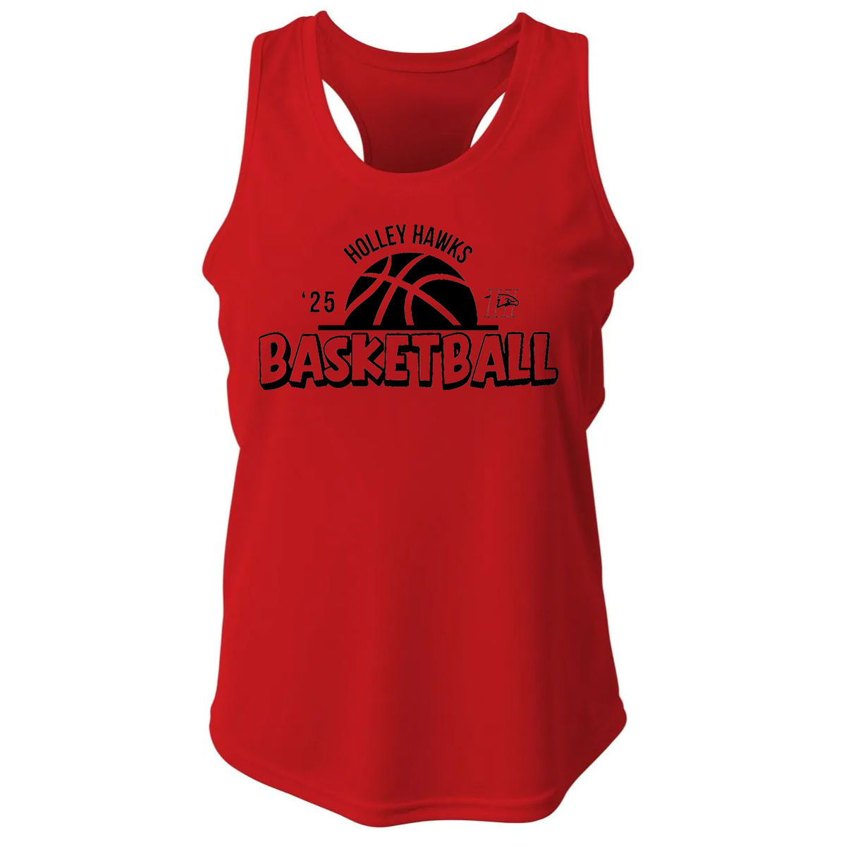 Holley Central School Girls Basketball Women's Athletic Racerback Tank