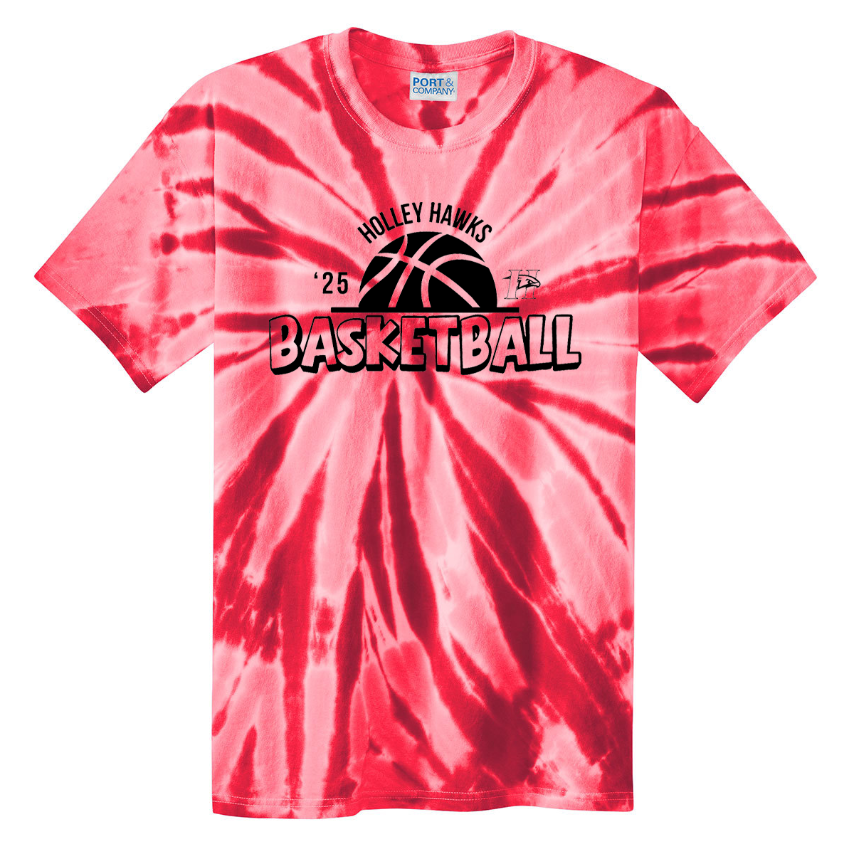 Holley Central School Girls Basketball Tie Dye T-Shirt
