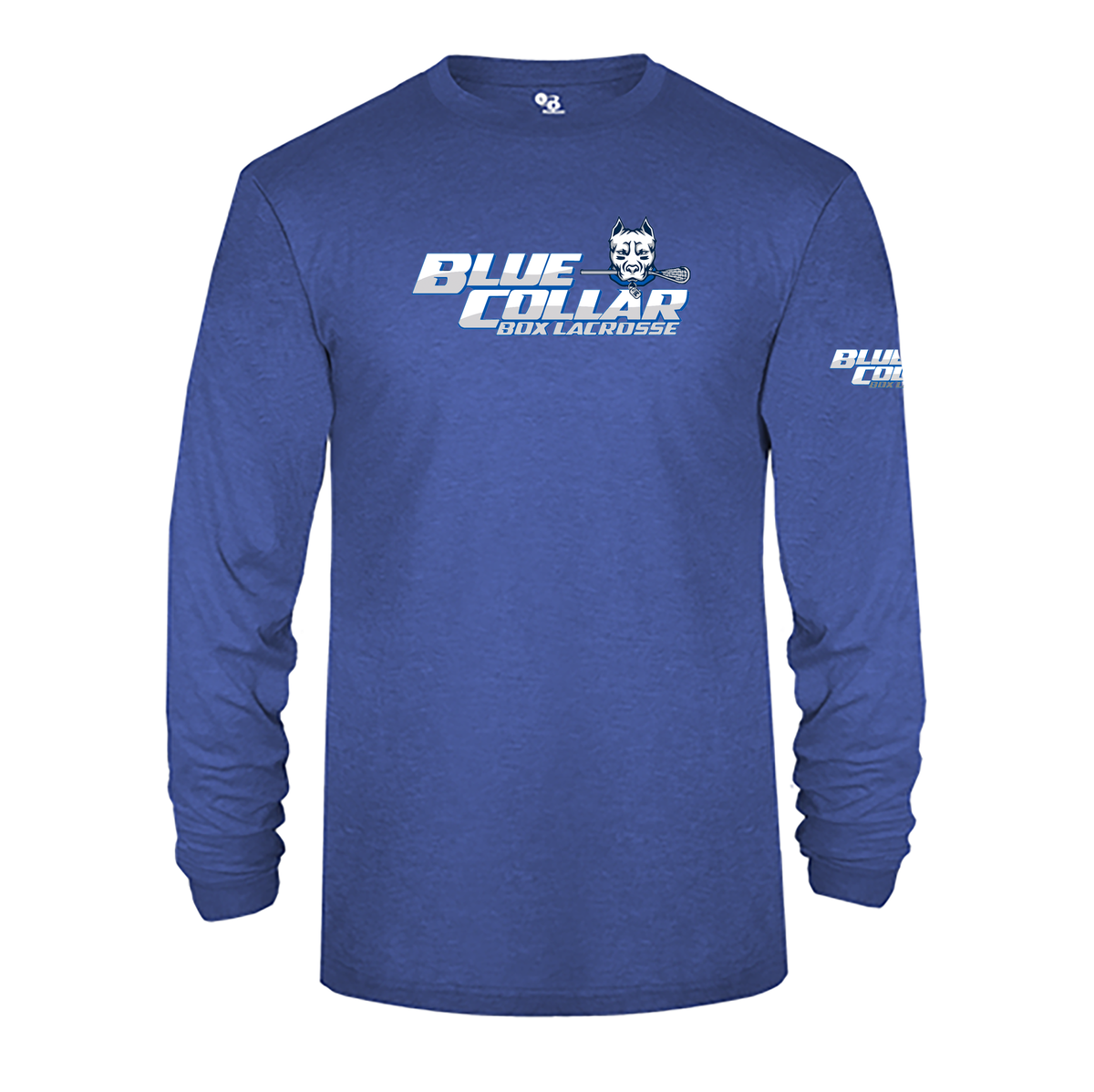 Blue Collar Box Lacrosse Tri-Blend Long Sleeve Tee