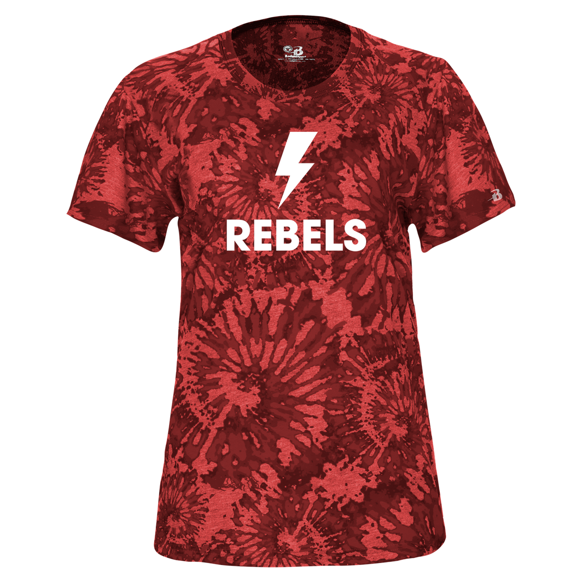 Rebels 32 Lightning Tie-Dye Triblend Women's Tee