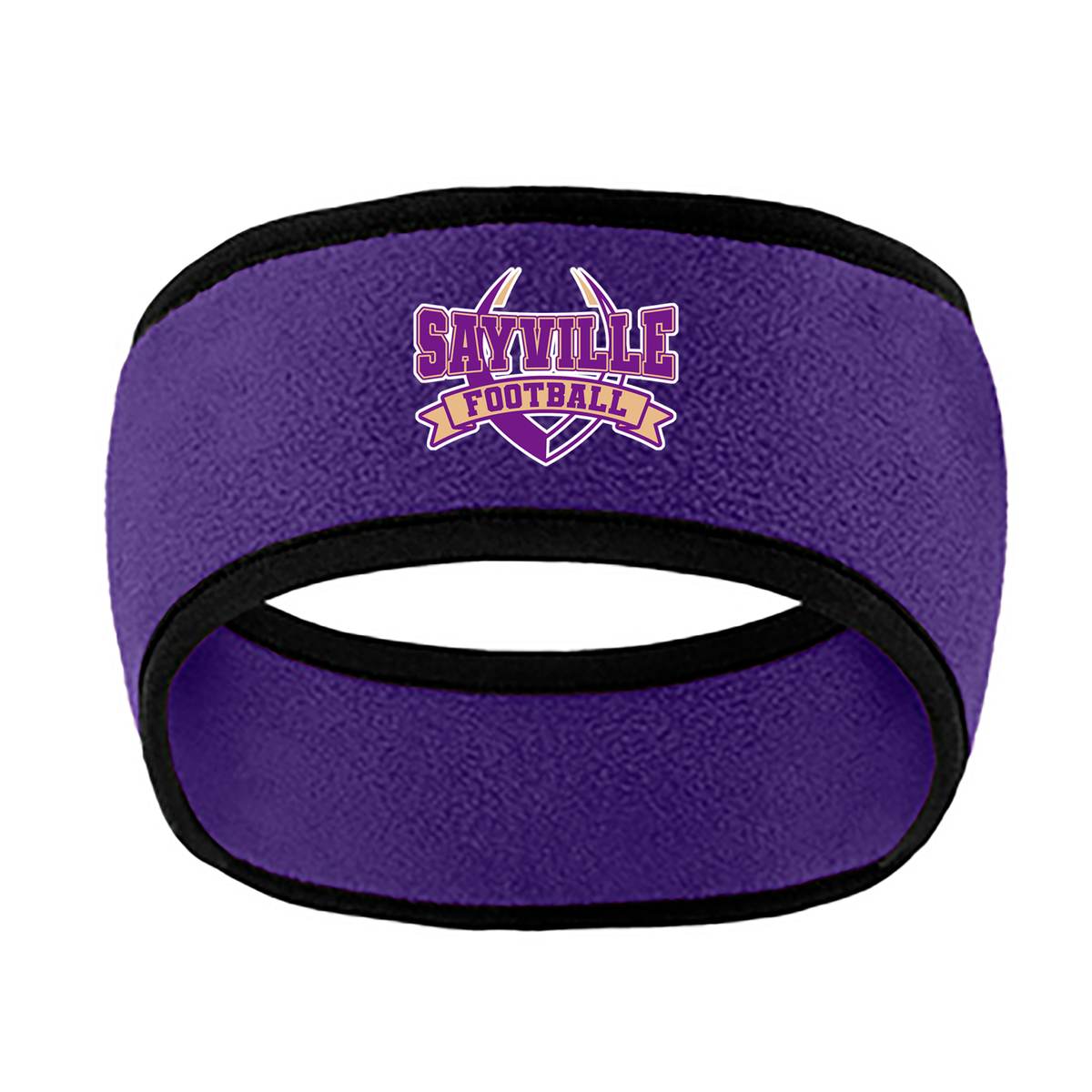 Sayville Football Two-Color Fleece Headband