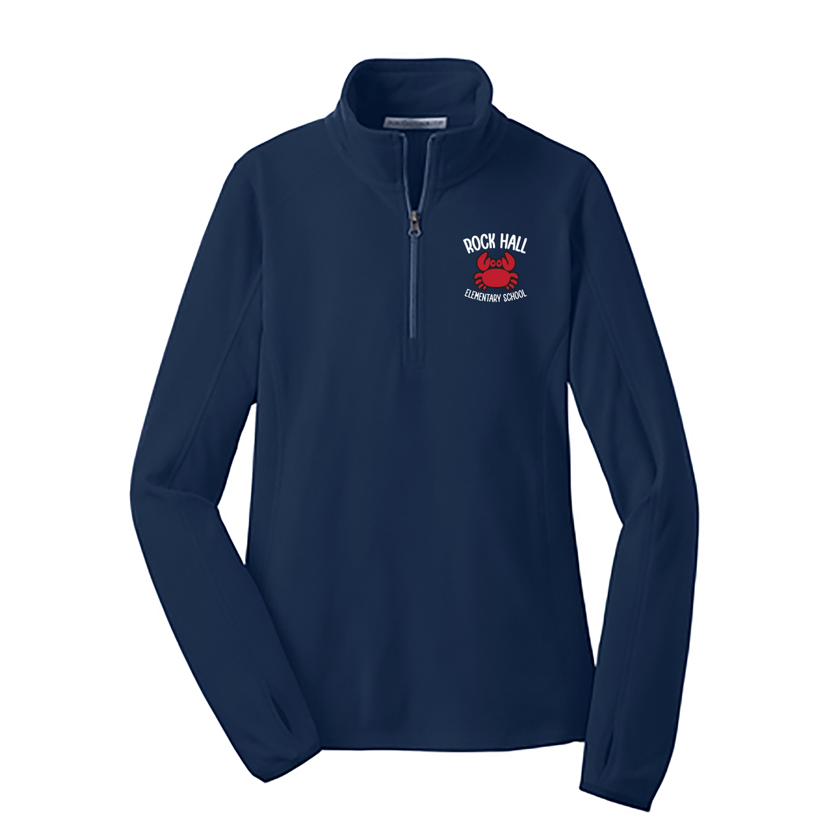 Rock Hall Elementary School Ladies Microfleece 1/2-Zip Pullover