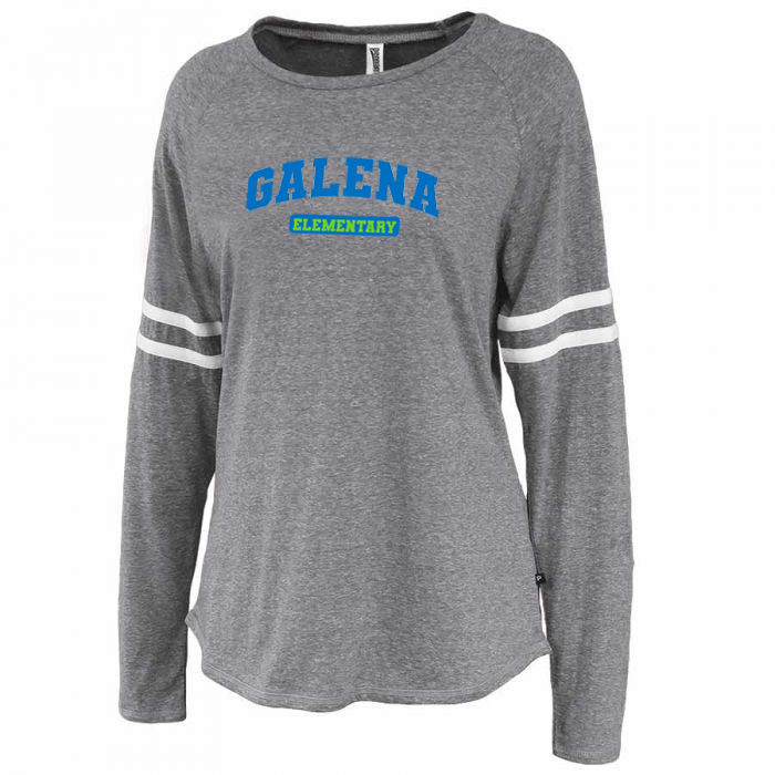 Galena Elementary School Women's Triblend Stripe Long Sleeve