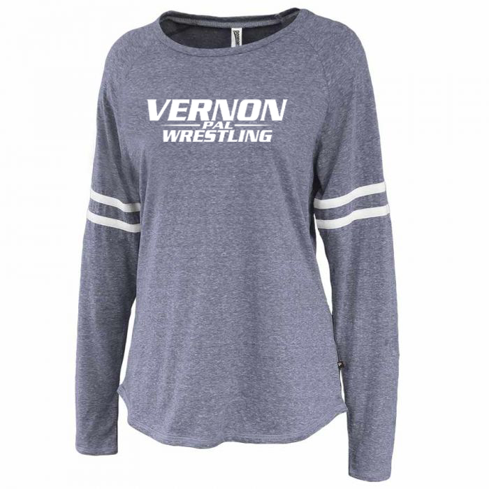 Vernon PAL Wrestling Women's Triblend Stripe Long Sleeve