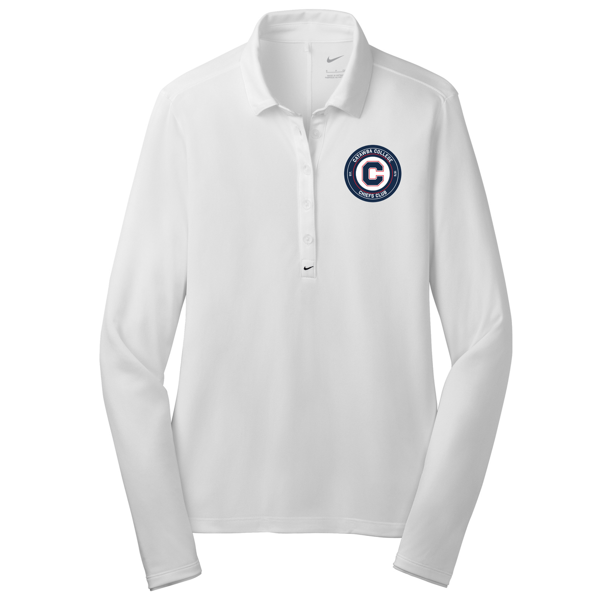 Catawba College Chiefs Club Nike Ladies Long Sleeve Dri-FIT Stretch Tech Polo