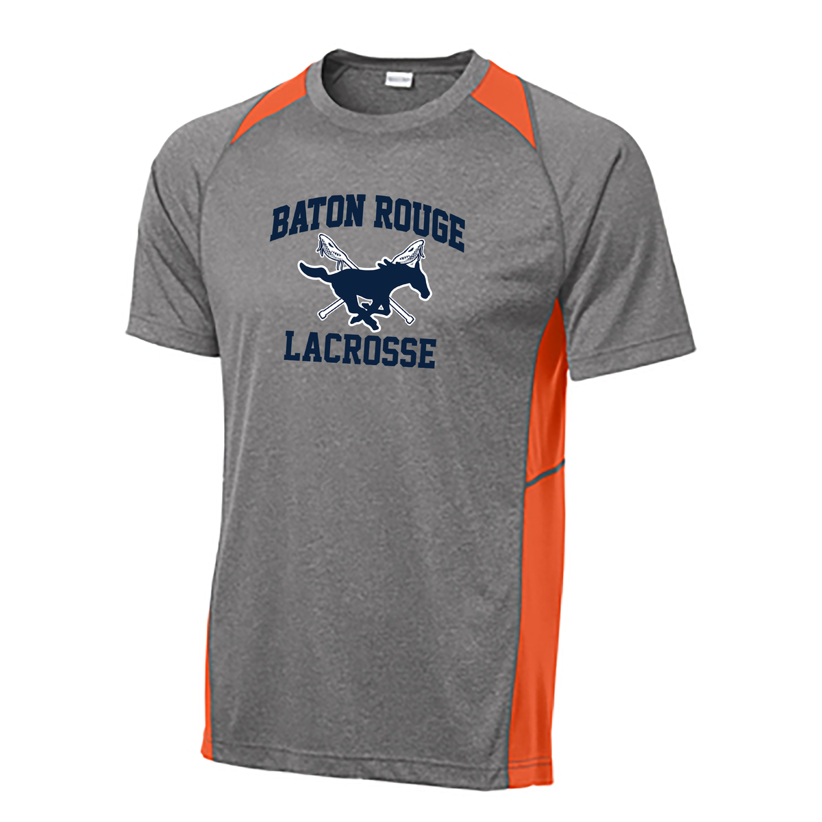Baton Rouge Mustangs Lacrosse Heather Colorblock Contender Tee