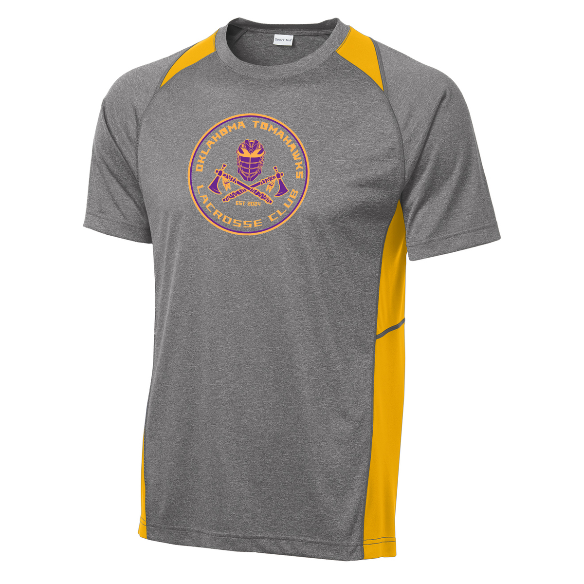 Oklahoma Tomahawks Lacrosse Heather Colorblock Contender Tee