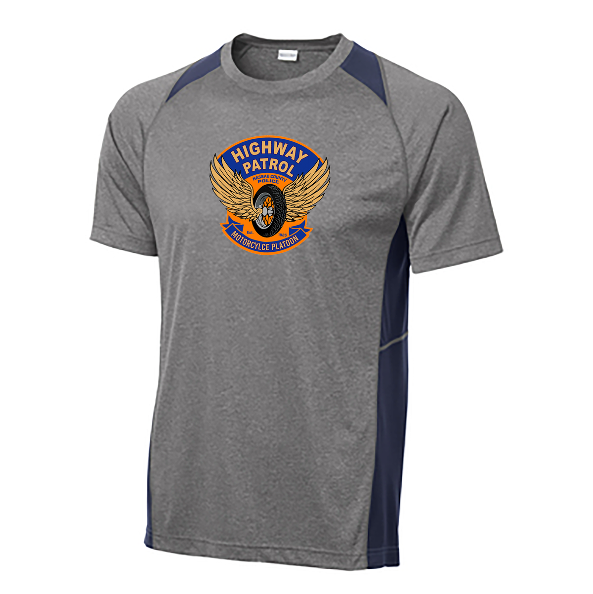 NCPD Motorcycle Unit Heather Colorblock Tee