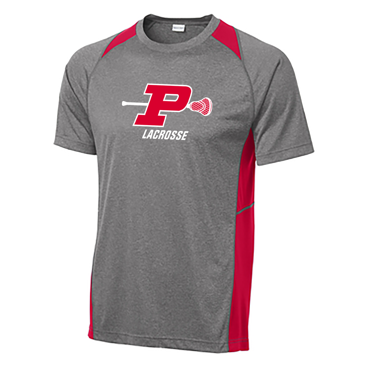 Plainedge HS Lacrosse Heather Colorblock Contender Tee